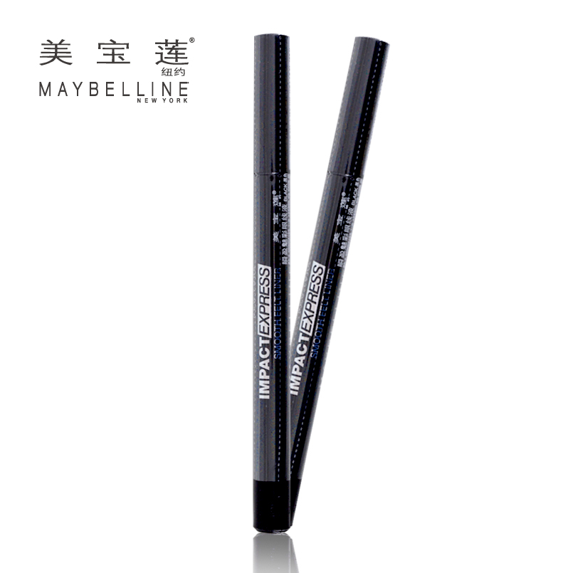 包邮 美宝莲瞬盈魅彩眼线液笔1.6g眼线水笔黑防水不晕染水笔硬头