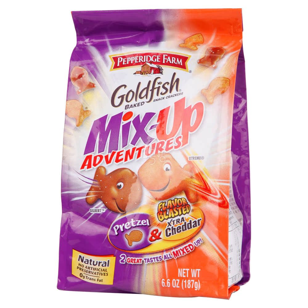 Pepperidge Farm非凡农庄 金鱼形椒盐奶酪味混合饼干 187g 美国