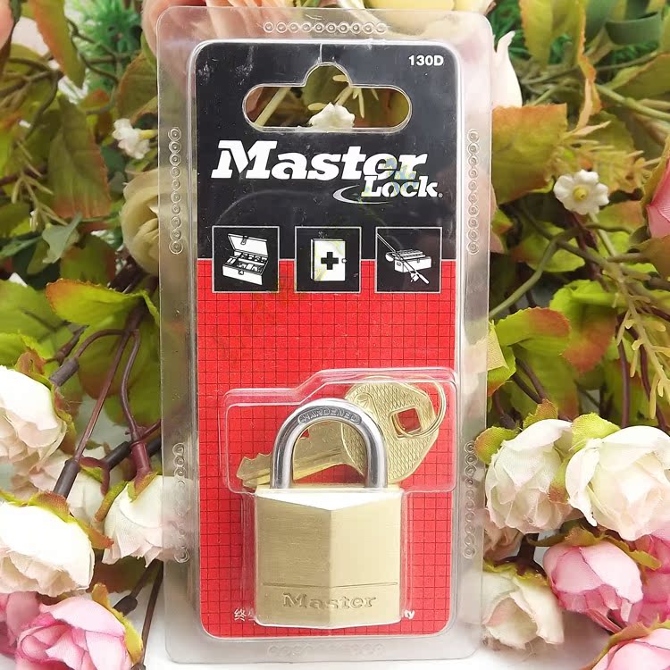 USA Masterlock MasterLock Solid Brass Lock 130MCND Classic Diamond Shaped Copper Lock