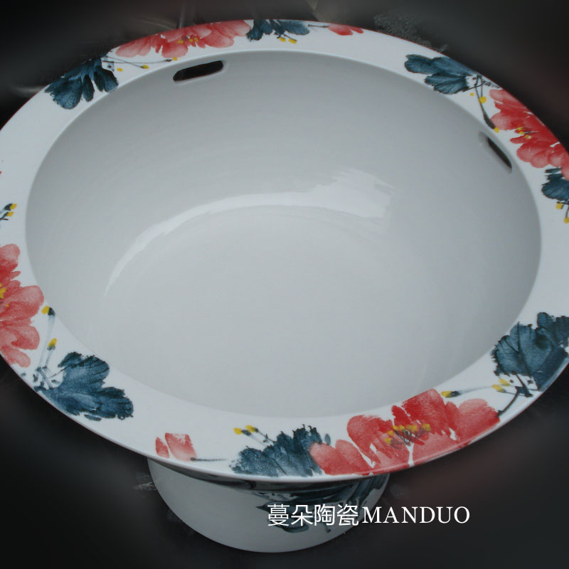 High - grade environmental ceramic porcelain VAT High raise fish a goldfish bowl lotus pond lily ceramic porcelain crock