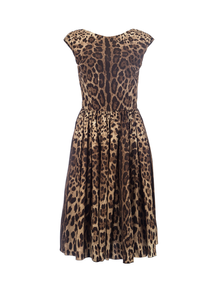 Dolce&Gabbana 豹纹收腰连衣裙