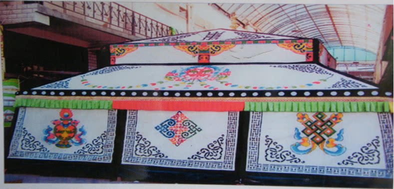 Tibetan Luxury Grand Tent Palace L Two Floors Tent Guest House Mongolian Bag 90 Square Meter With Bracket