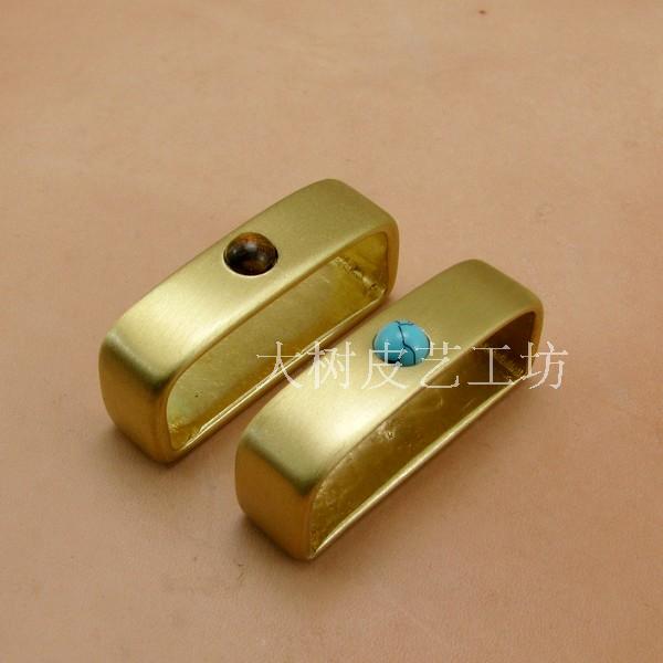 Copper belt ring belt buckle brass band ring belt mesons inlaid belt ring (T165)