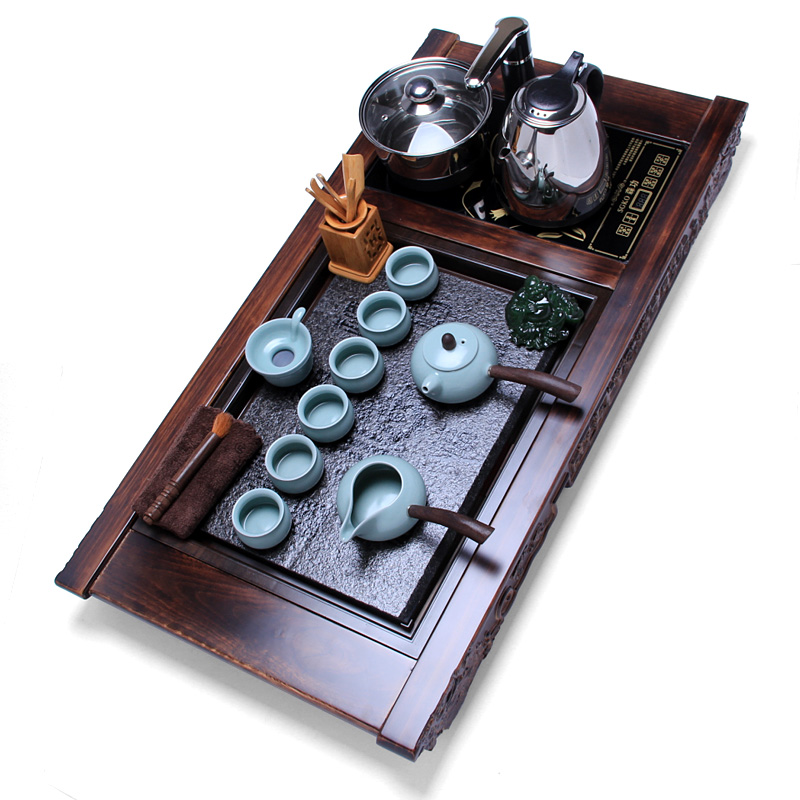 Mingyuan FengTang kung fu tea tea tray was solid wood tea sea brother your up up ceramic tea set on sale of a complete set of four