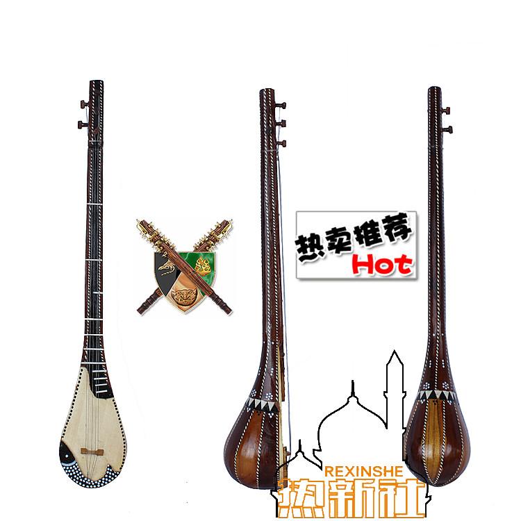 Xinjiang musical instruments Uyghur plucked, handmade local national musical instruments 2