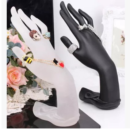 Resin lotus hand hand touch hand chain ring display stand Creative jewelry display shooting props