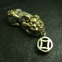 Dongguan Breaking Copper Pure Copper Leopard Key Buckle Pendant Brass White Bronze Bicolor Creative Pendant China Wind Accessories Retro