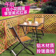 Biển Núi Đồ Gỗ Ngoài Trời Sân Rắn Gỗ Bảng Ghế Coffee Bar Ngoài Trời Gấp Ban Công Bàn Ngoài Trời và Ghế Bộ