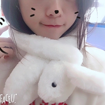 Japanese winter rabbit plush warm little scarf female winter student hair collar scarf scarf fake collar tricolor