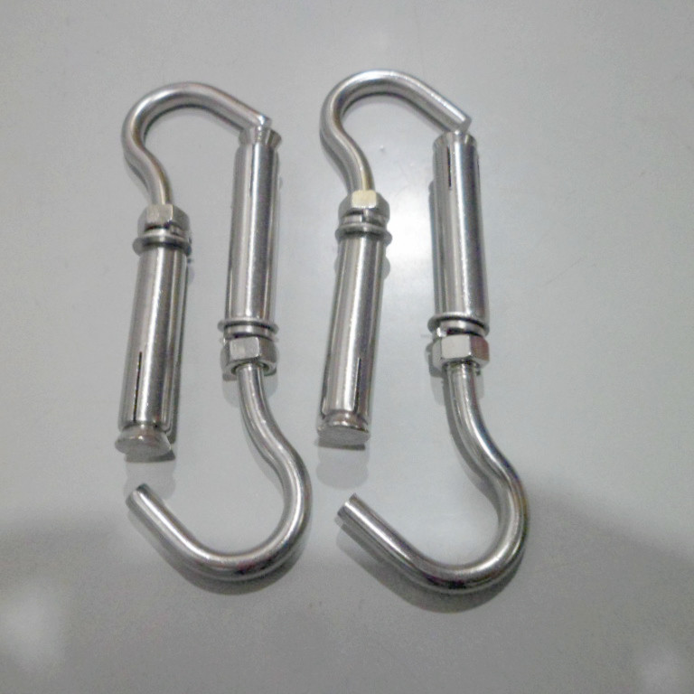 201304 stainless steel fluffy hook screw hook with hook hook manhole cover manhole net pull-off hook M10M12