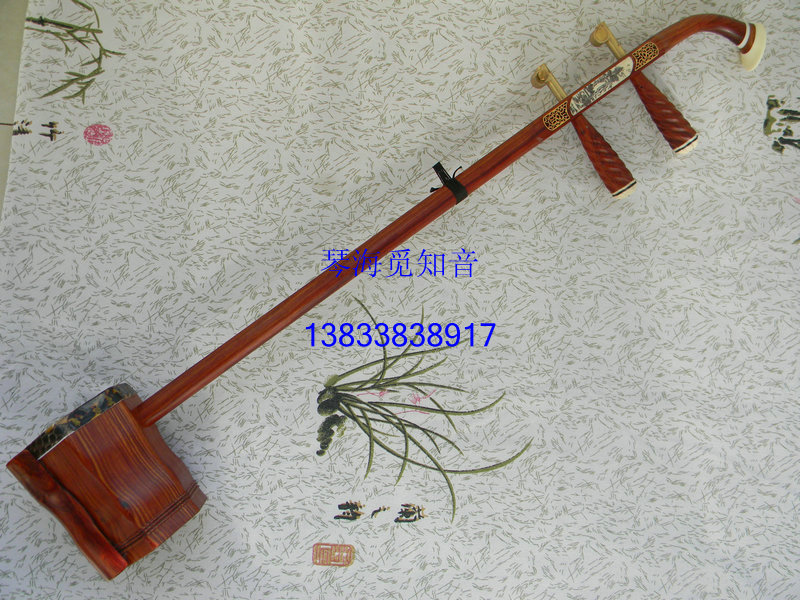 Manufacturer Direct sales Erhu series copper shaft Erhu professional red wood copper shaft bone carving Erhu gift box