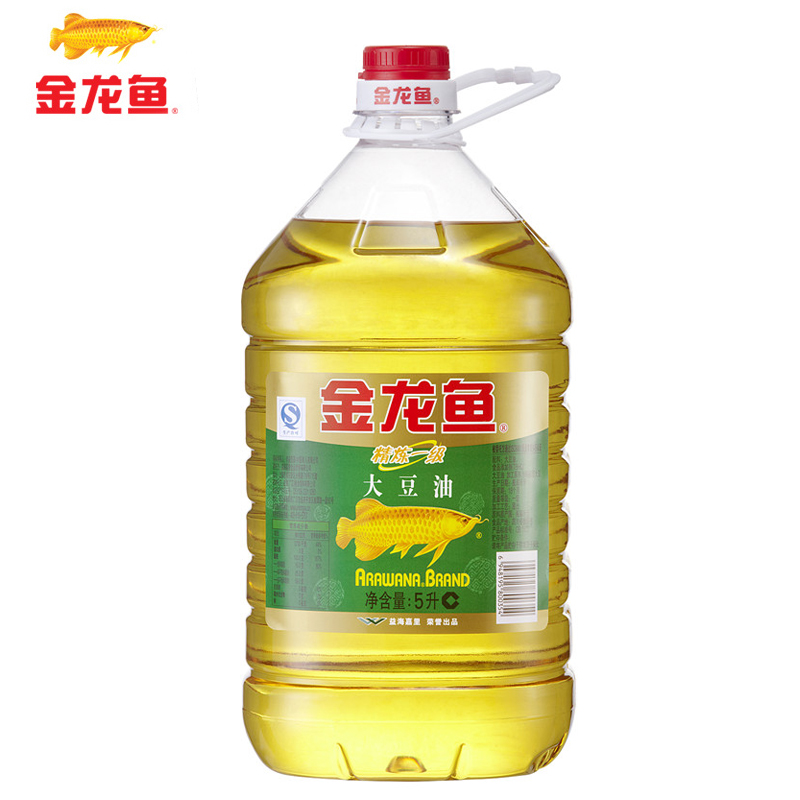 【天猫超市】金龙鱼 精炼一级大豆油5L/桶  健康食用油