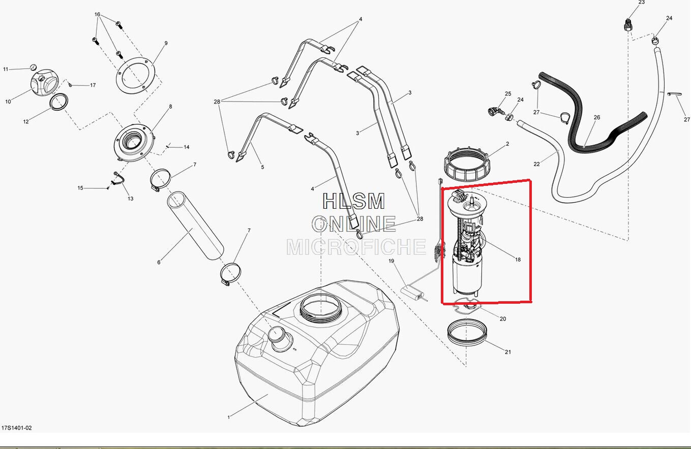 BRP Bombardier 2014A years SPARK Morrowing original plant spare parts petrol pump