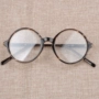 Kính pha lê tự nhiên tinh khiết kính tròn nhựa nam kính thực sự kính retro kính trắng kính mắt mèo