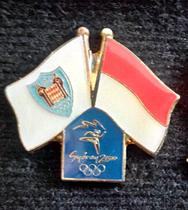 Sydney 2000 Olympic Games badge Monaco Olympic Committee badge Monaco NOC badge