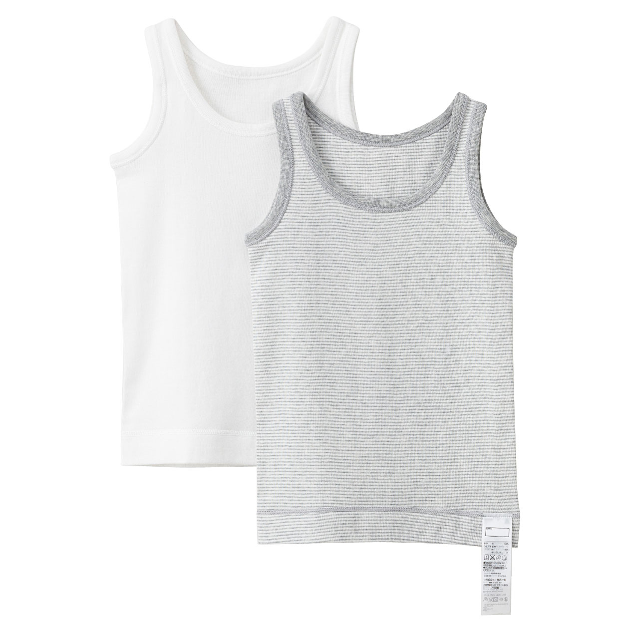 无印良品 MUJI 婴儿 触感亲肤舒适无袖衫·2件装