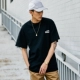 FNNKA Nhật Bản in chân dung retro ngắn tay áo thun ngắn tay nam đường phố thời trang đường phố Harajuku thả vai nửa tay áo áo thun trắng nam Áo phông ngắn