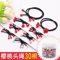 Hàn Quốc phiên bản Hàn Quốc của tóc anh đào đầu dây tóc đuôi ngựa hoa bìa tóc vòng hạt màu đỏ hạt cao su ban nhạc phụ kiện tóc kẹp tóc con bướm