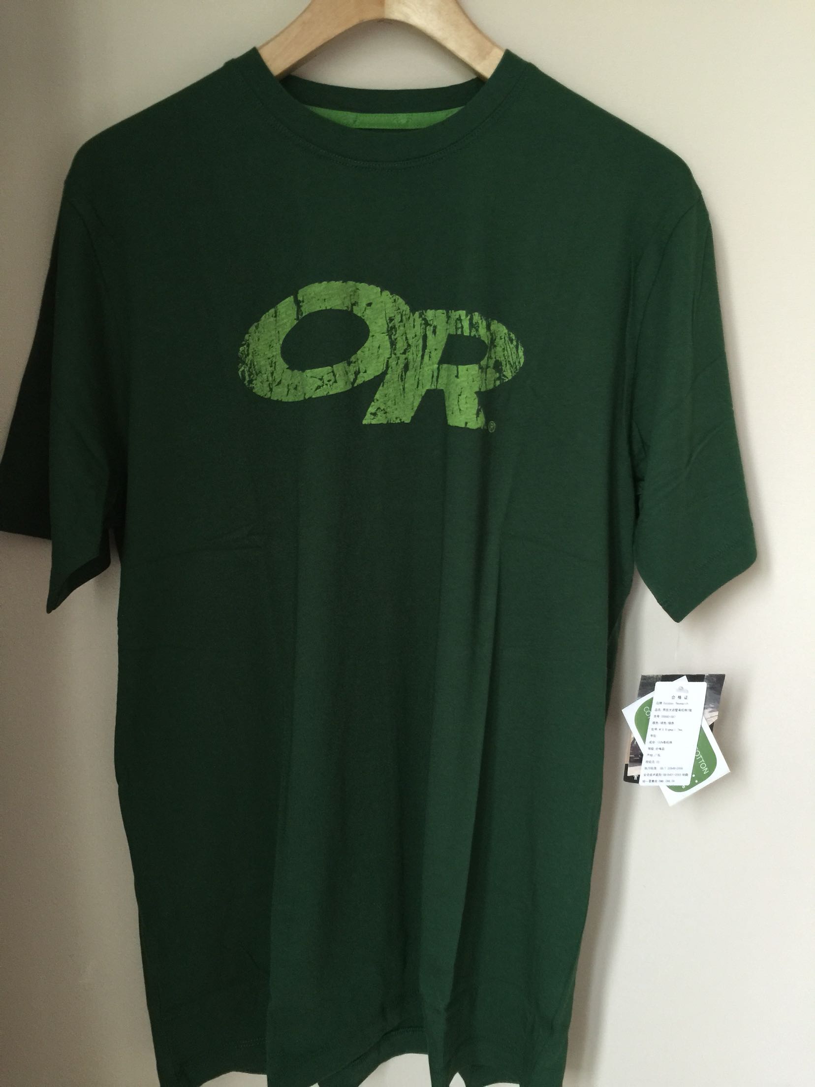 Outdoor Research OR Quick Dry Cotton T-Shirt Deodorant Jogging Mountaineering Basketball Outdoor Green