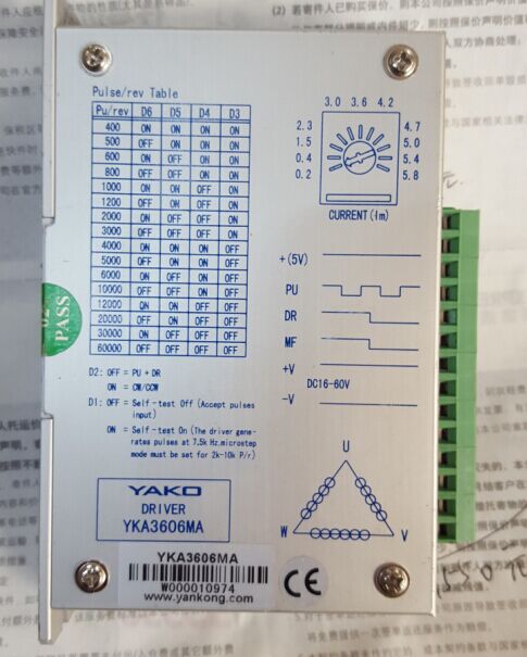Old * RECON (YAKO)three-phase stepper motor driver YKA3606MA three-phase 2-hand