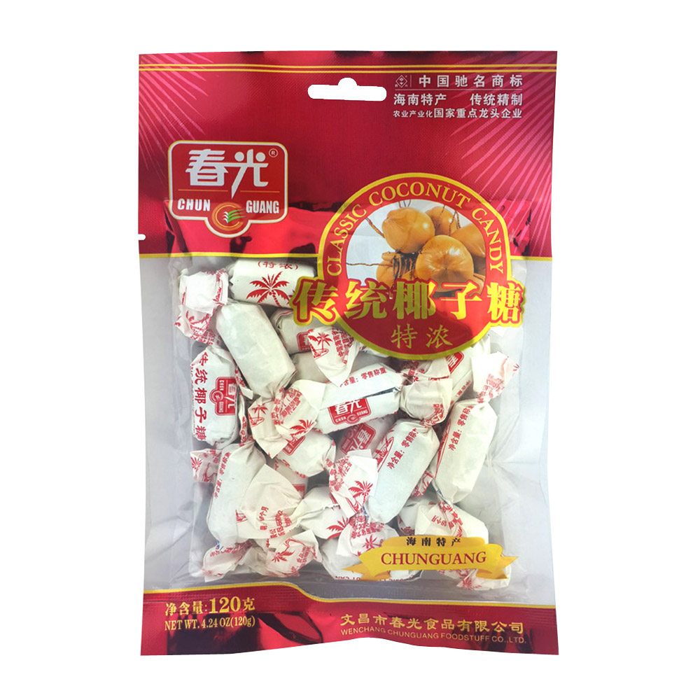 【天猫超市】春光 特浓椰子糖120g/袋 海南特产 休闲零食糖果