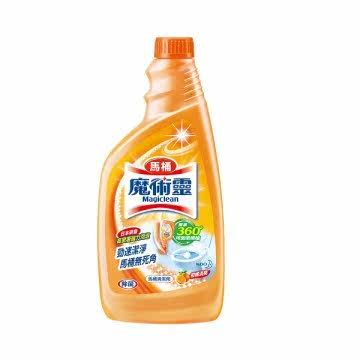 魔术灵 马桶高密着强力泡泡清洁剂更替瓶500ml-柑橘消臭