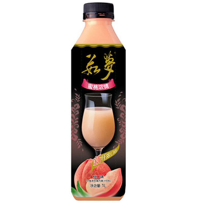 【天猫超市】大湖茹梦桃果汁1L 纯天然果汁饮料新老包装随机发
