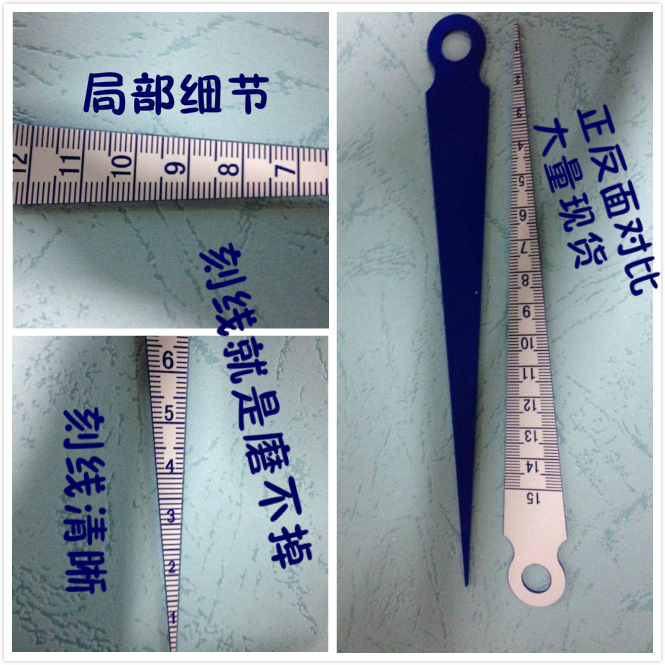 Plastic Gap Scale Wedge Stopper Size 1-15MM Aperture Gauge Aperture Ruler Cone Type Clearance Ruler