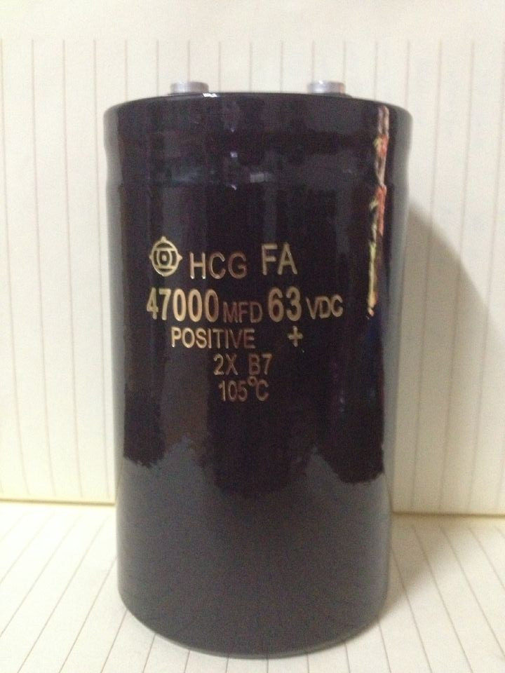 Recommended promotional import Hitachi 63V47000UF screw type aluminum electrolytic capacitor 65x105 warranty for 1 year