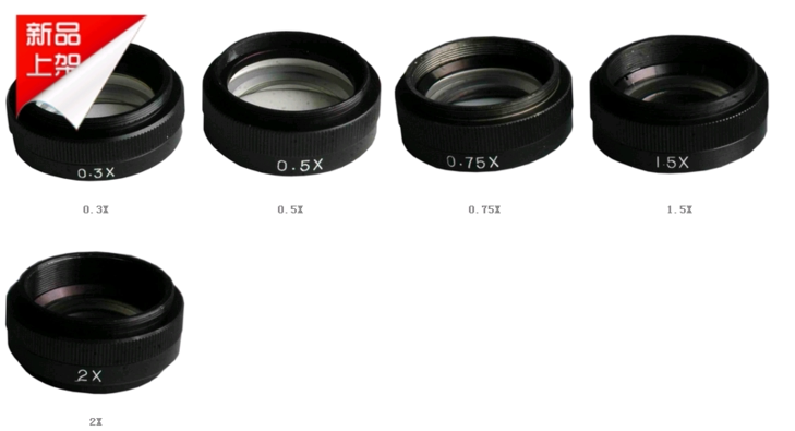 New objective 0 75X objective 10A monocular suitable for film microscope 0 3X1 5X0 5X2X lens