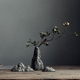 Hoa gốm sứ bình hoa mới Trung Quốc hiên mô hình phòng nhỏ trang trí nhà trang trí sân vườn Zen nước núi khô trang trí nhà cửa Trang trí nội thất