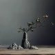 Hoa gốm sứ bình hoa mới Trung Quốc hiên mô hình phòng nhỏ trang trí nhà trang trí sân vườn Zen nước núi khô Trang trí nội thất