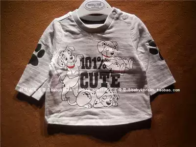 Europe and the United States foreign trade original single spring and Autumn thin T-shirt baby men and women baby children shoulder buckle pullover a variety of