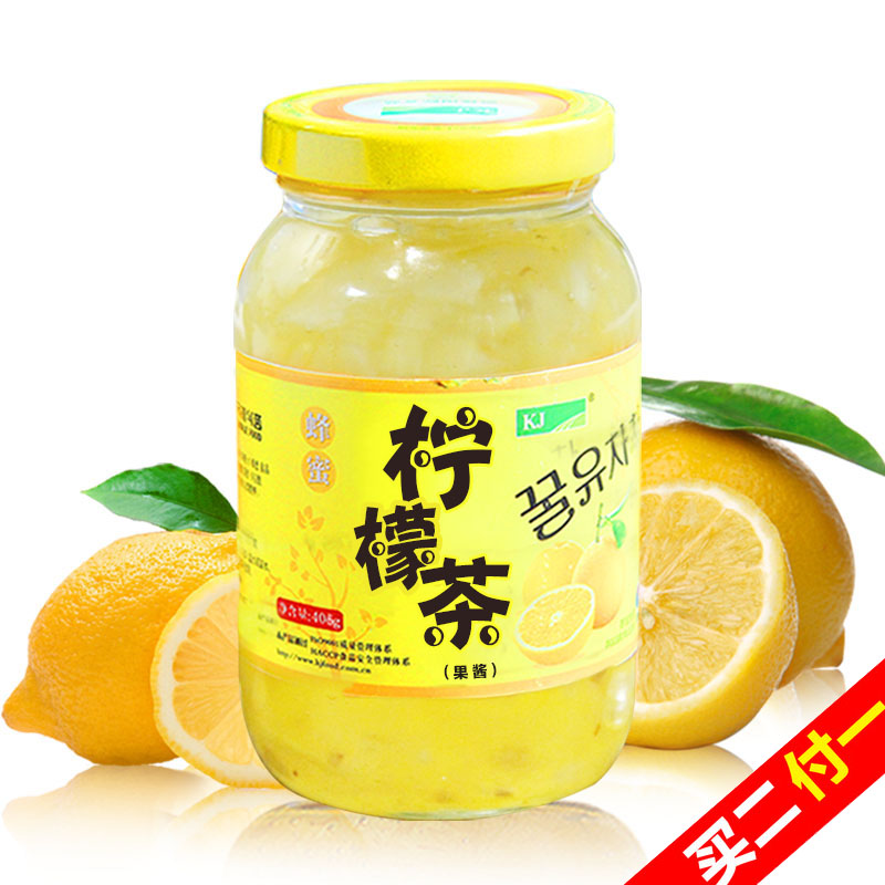 【天猫超市】韩国kj蜂蜜柠檬茶405g 柠檬片果味茶柚子茶水果茶