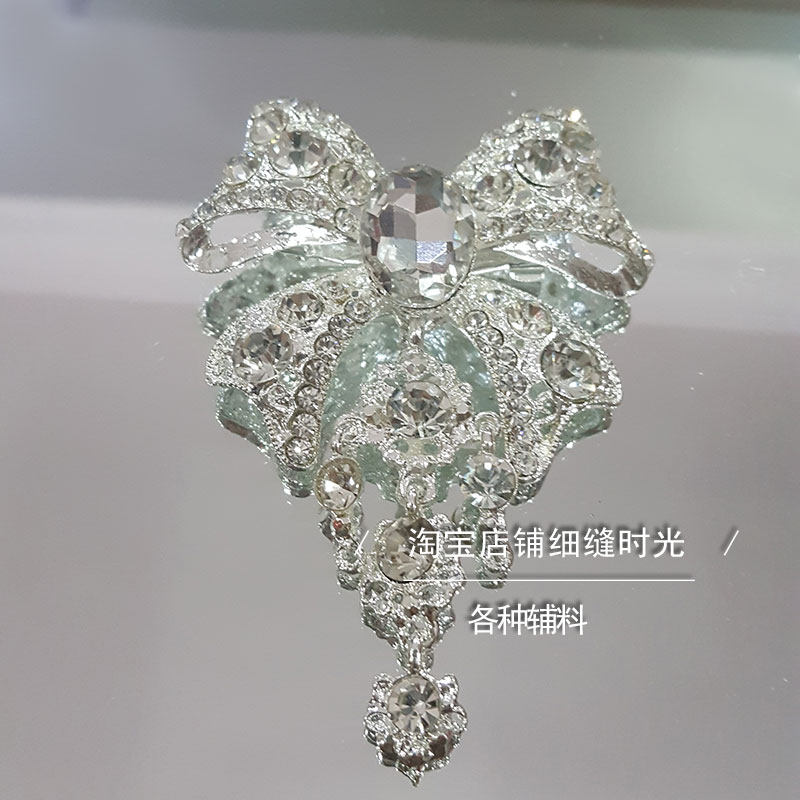 Diamond jewelry Crystal glass finished diamond wedding dress DIY handmade hair accessories Material pendant brooch decoration