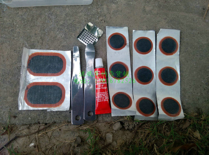 Boxed bicycle tire repair set tire repair glue stainless steel high hardness pry bar small metal file