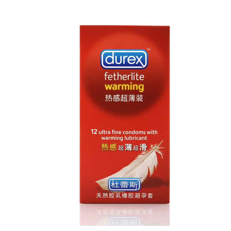 杜蕾斯避孕套 热感超薄装12只 热感装 润滑安全套 成人情趣用品
