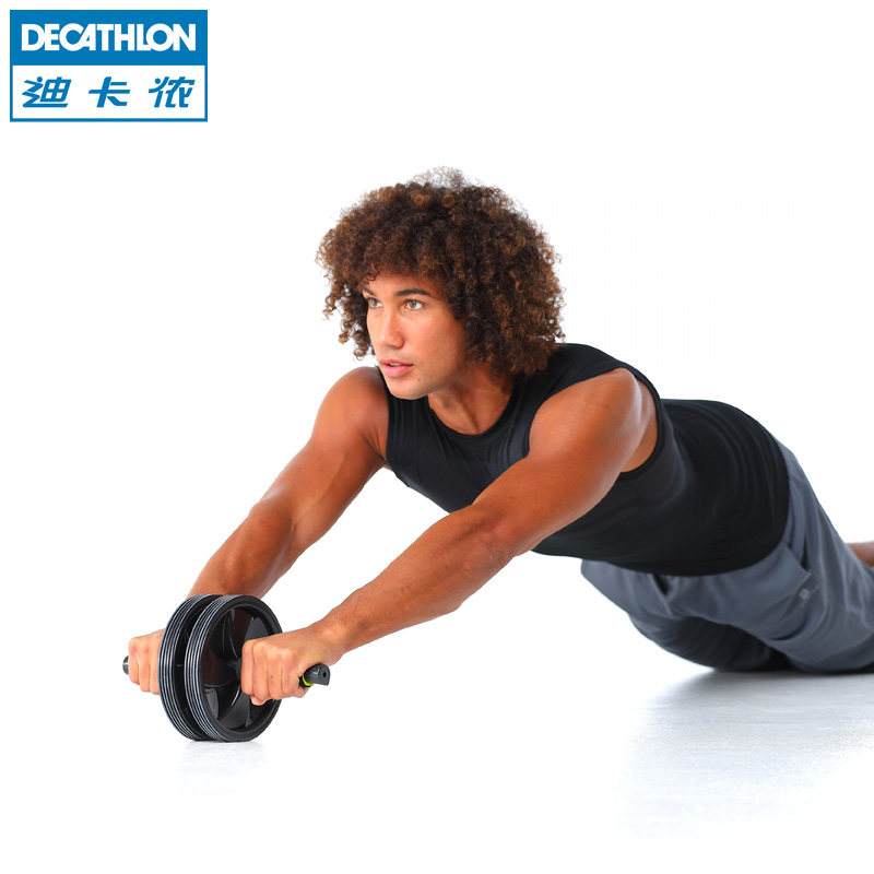 迪卡侬 健腹轮 家用锻炼腹肌轮健身器材滚轮俯卧撑轮 DOMYOS EQ