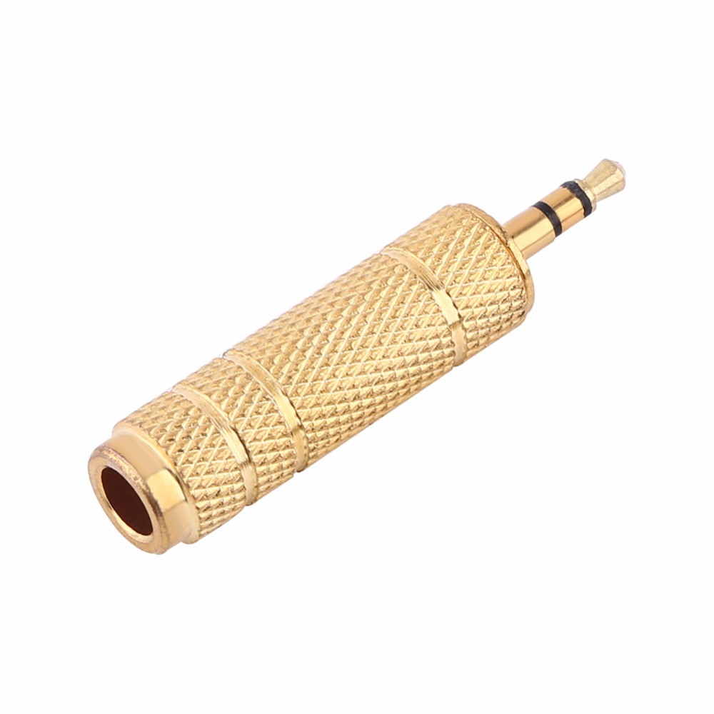 Gold-Plated 3 5mm Male to 6 5mm Female Jack Plug Adapter