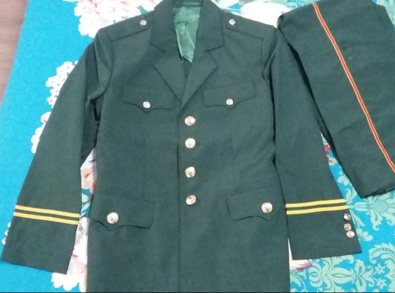 87-style early fur olive green spring and autumn regular clothes