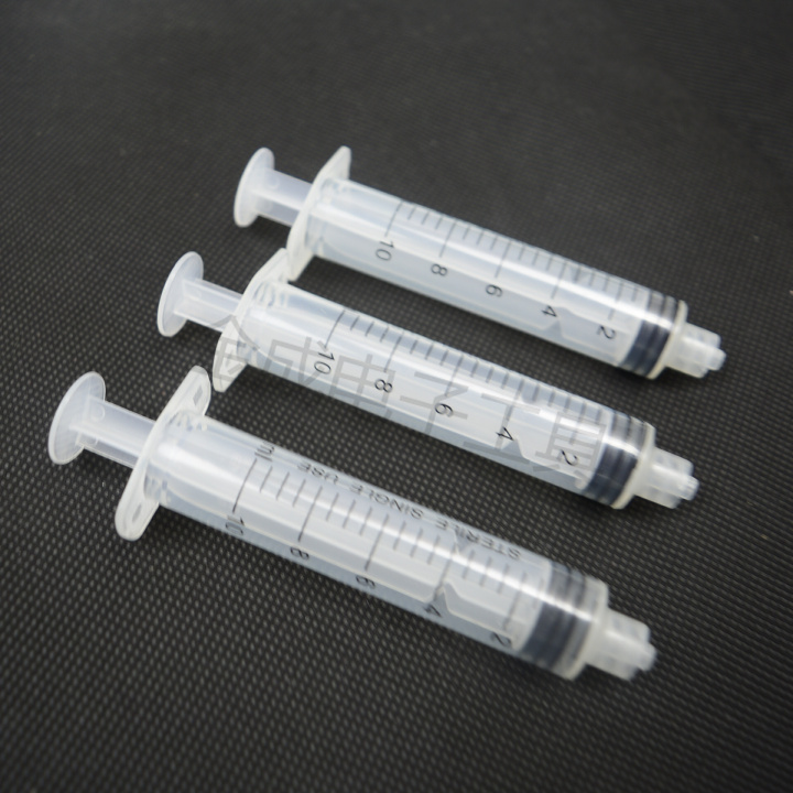 Industrial syringe dispensing syringe plastic syringe with ink injection hand push screw syringe 10ML dispenser syringe