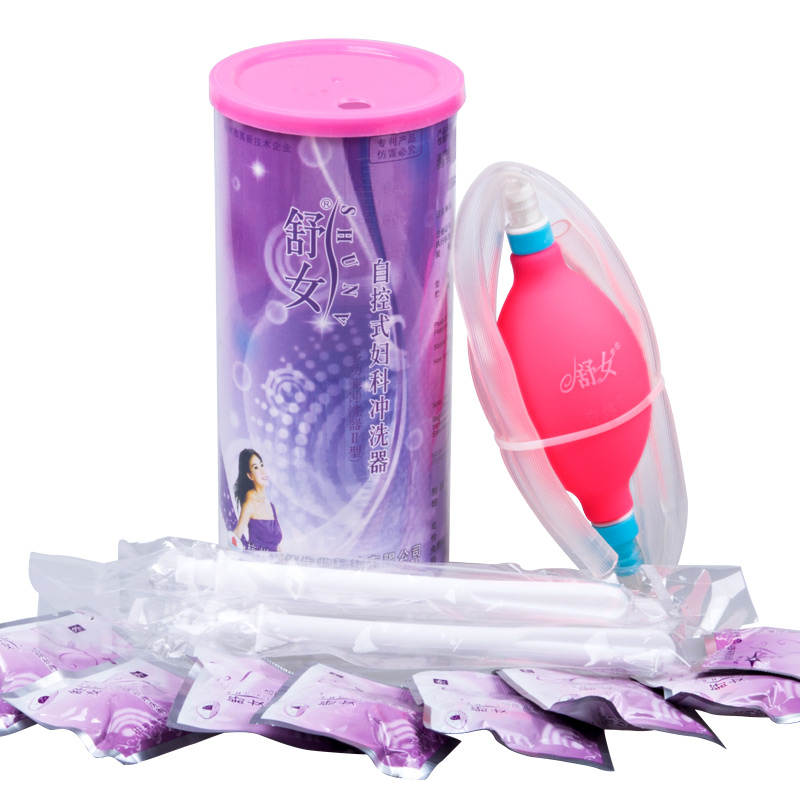 舒女妇科冲洗器护理液含8只可更换冲洗头+8袋洗液家用自控式 HZQW