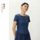 Ngón tay giữa cát 2018 hè mới của phụ nữ Cộng hòa đồng quê Áo sơ mi retro tay ngắn cổ tròn nữ cải tiến áo thun thêu - Áo phông áo phông rộng Áo phông