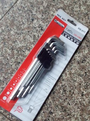 Electric vehicle repair tool Allen key Medium long matt ball head Allen key 9pcs set allen key six square