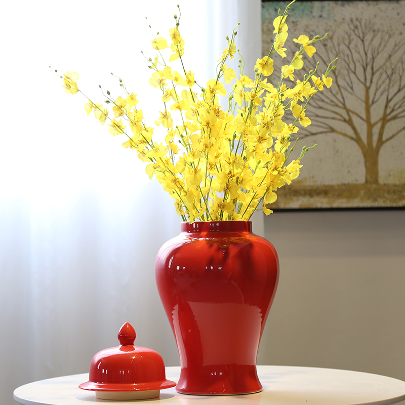 Jingdezhen general pot of new Chinese style flower vase decoration flower implement mesa porch place candy jar caddy fixings