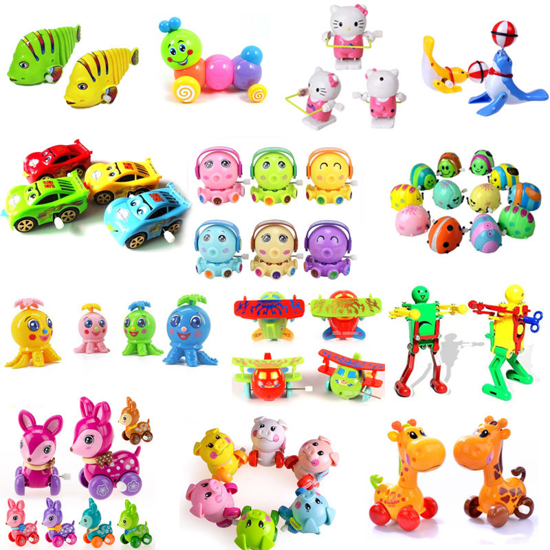 Various children clockwork toys Baby 6-12 month male and female baby up to string small animal toy 1-3 years old