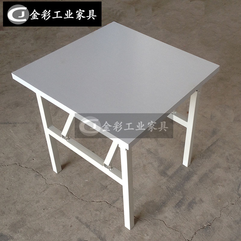 Factory promotion Simple workbench metal four-legged steel shelf foldable workbench Small computer table