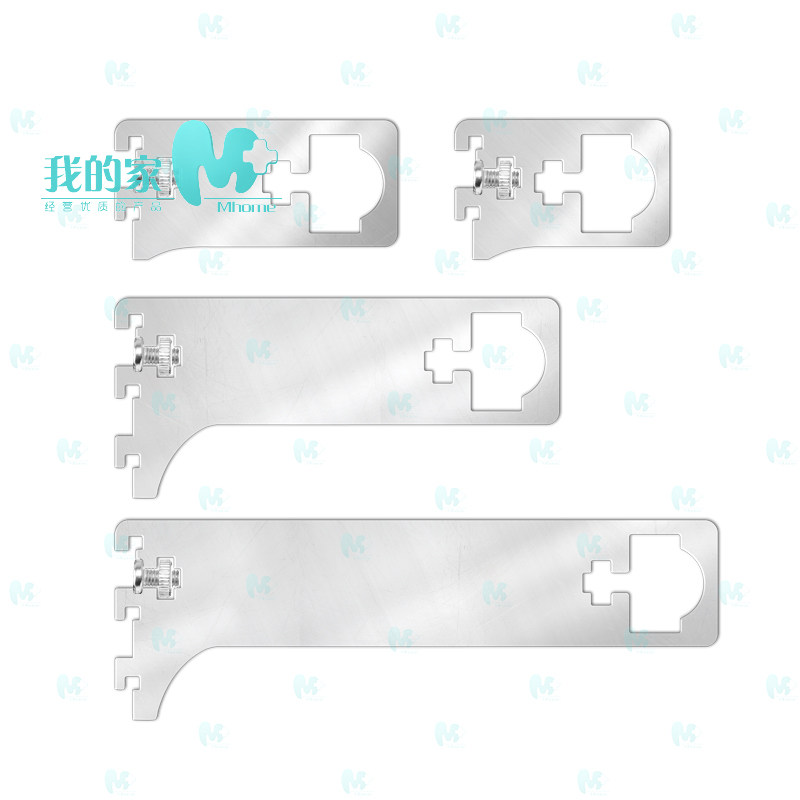 Stainless steel A-pillar insert square tube bracket aa strip fixed connection bracket supermarket shelf accessories left and right bracket