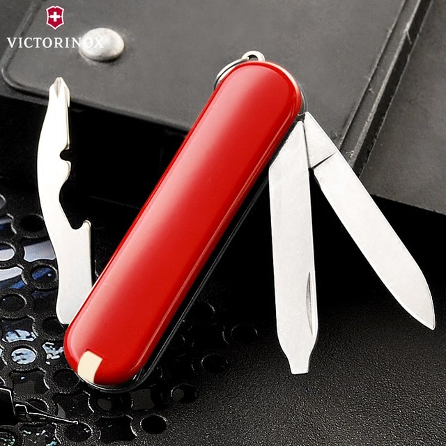 ດັ້ງເດີມ Victorinox Swiss Army Knife 58mm Bugler 0.6163 multifunctional mini Swiss sergeant knife