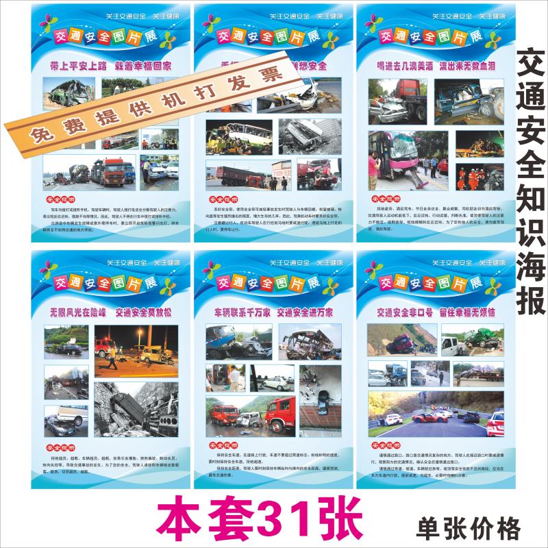 Traffic Safety Poster Traffic Accident Case Wall Chart Warning Education Publicity Evangewall Flipchart Watch Board Hung Painting